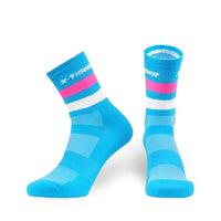Chaussettes cyclisme bleues basses