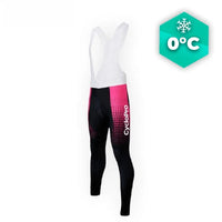 COLLANT CYCLISTE POUR FEMMES HIVER - PINK BUBBLE Collant automne femme CycloPro Avec XS