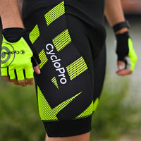 cuissard cycliste homme sans bretelles-practical jaune 2