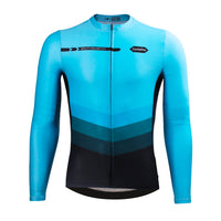 maillot long cycliste agility bleu 5