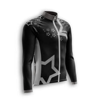 MAILLOT LONG DE CYCLISME AUTOMNE NOIR - STAR+ maillot cyclisme automne GT-Cycle Outdoor Store S