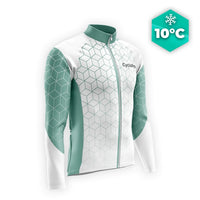 MAILLOT LONG DE CYCLISME AUTOMNE VERT - CUBIC+ maillot automne cyclisme GT-Cycle Outdoor Store S