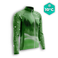 MAILLOT LONG DE CYCLISME AUTOMNE VERT - SNOW+ maillot automne cyclisme GT-Cycle Outdoor Store S
