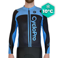 MAILLOT LONG DE CYCLISME BLEU - AUTOMNE - FLASH+ Maillot long pour homme GT-Cycle Outdoor Store XS