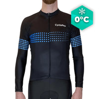 MAILLOT LONG DE CYCLISME BLEU - HIVER - LIBERTY+ Maillot thermique homme GT-Cycle Outdoor Store S