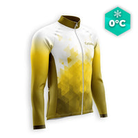 MAILLOT LONG DE CYCLISME HIVER JAUNE - CRISTAL+ Maillot thermique homme GT-Cycle Outdoor Store S