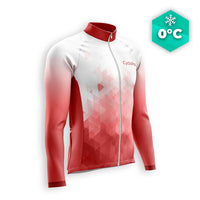 MAILLOT LONG DE CYCLISME HIVER ROUGE - CRISTAL+ Maillot thermique homme GT-Cycle Outdoor Store S