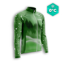 MAILLOT LONG DE CYCLISME HIVER VERT - SNOW+ Maillot thermique homme GT-Cycle Outdoor Store S