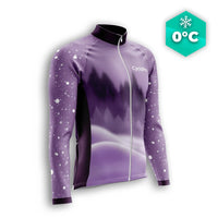 MAILLOT LONG DE CYCLISME HIVER VIOLET - SNOW+ Maillot thermique homme GT-Cycle Outdoor Store S