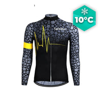 MAILLOT LONG DE CYCLISME JAUNE - AUTOMNE - PULSATION+ Maillot long pour homme GT-Cycle Outdoor Store S