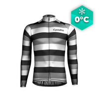 MAILLOT LONG DE CYCLISME NOIR ET BLANC - HIVER - ÉVASION+ Maillot thermique homme GT-Cycle Outdoor Store S