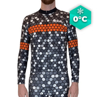 MAILLOT LONG DE CYCLISME ORANGE - HIVER - ATMOSPHERE+ Maillot thermique homme GT-Cycle Outdoor Store S
