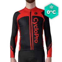 MAILLOT LONG DE CYCLISME ROUGE - HIVER - FLASH+ Maillot thermique homme GT-Cycle Outdoor Store XS