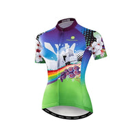 MAILLOT MANCHE COURTE FEMME - RAINBOW GT-Cycle Outdoor Store L