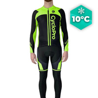 Tenue cycliste automne verte - Flash+ Tenue de cyclisme automne homme GT-Cycle Outdoor Store Vert - Bretelles XS