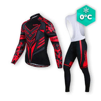 TENUE CYCLISTE HIVER ROUGE - SQUAD+ tenue de cyclisme CycloPro Avec XS