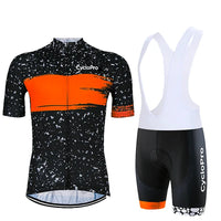 tenue cycliste ete galaxy orange