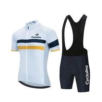 tenue ycliste ete elegance blanc jaune