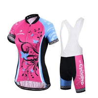 Tenue Vélo de Route à Fleurs - Confort+ Tenue de cyclisme été GT-Cycle Outdoor Store Avec bretelles 3XL