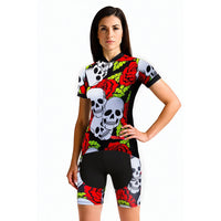 tenue velo de route colorees skull