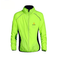 Veste de cyclisme coupe-vent et réfléchissant Cyclo Pro Manches longues - Jaune fluo L