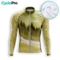 MAILLOT LONG DE CYCLISME AUTOMNE JAUNE - SNOW+ Maillot thermique homme GT-Cycle Outdoor Store