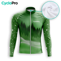 MAILLOT LONG DE CYCLISME AUTOMNE VERT - SNOW+ maillot automne cyclisme GT-Cycle Outdoor Store