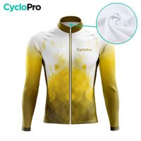 MAILLOT LONG DE CYCLISME AUTONOMNE JAUNE - CRISTAL+ maillot cyclisme automne GT-Cycle Outdoor Store
