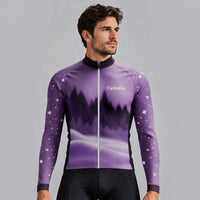 MAILLOT LONG DE CYCLISME HIVER VIOLET - SNOW+