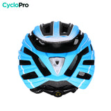 casque velo visiere bleu dos