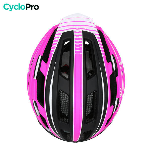 casque velo visiere rose dessus