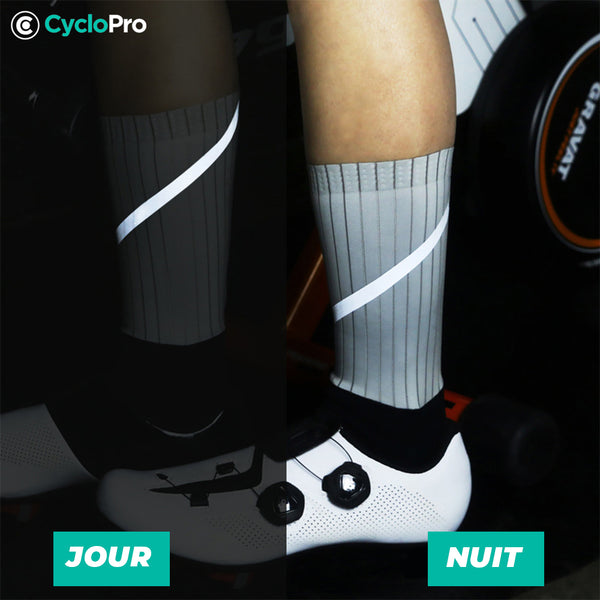 chaussettes cyclisme Pro Max blanches homme