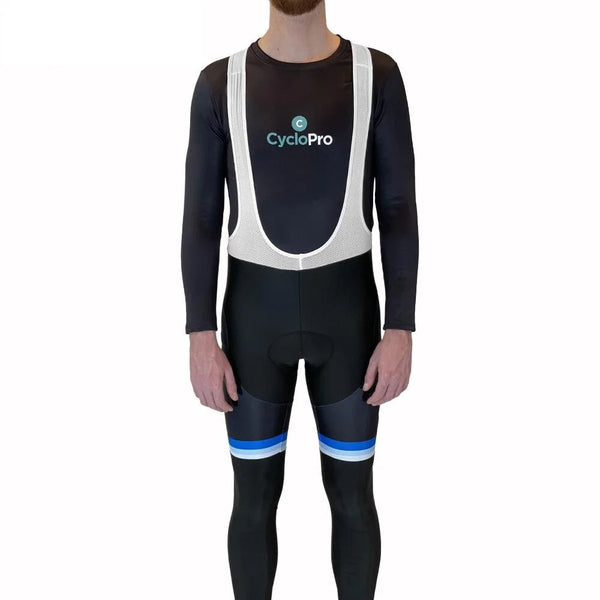 COLLANT CYCLISTE BLEU ÉVASION+ - HIVER collant thermique homme GT-Cycle Outdoor Store XS Avec Bretelles 