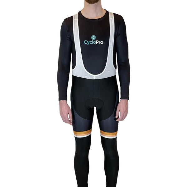 COLLANT CYCLISTE ORANGE ÉVASION+ - AUTOMNE - HOMME cuissard long homme GT-Cycle Outdoor Store XS Avec Bretelles 