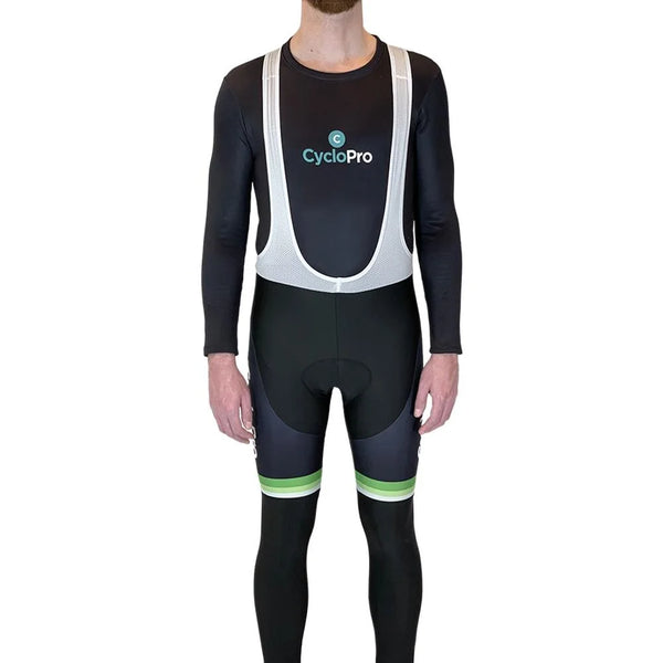 COLLANT CYCLISTE VERT ÉVASION+ - AUTOMNE - HOMME cuissard long homme GT-Cycle Outdoor Store XS Avec Bretelles 