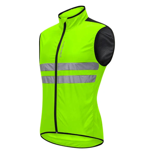 gilet coupe vent velo lighty fluo