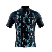 maillot cyclisme bleu militaro