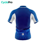 maillot cyclisme bleu pixel dos