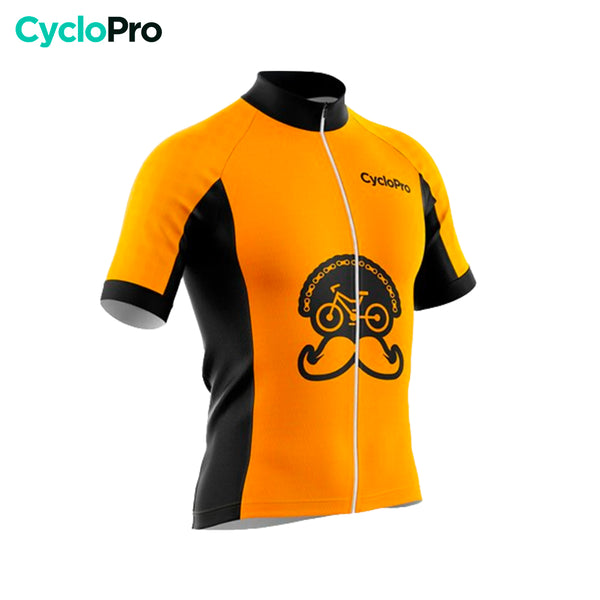 maillot cyclisme orange fleurs de lage 34