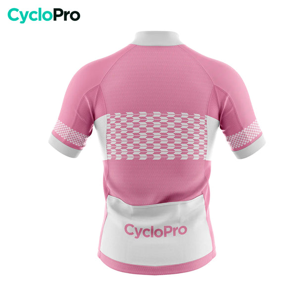 maillot cyclisme rose excellence dos