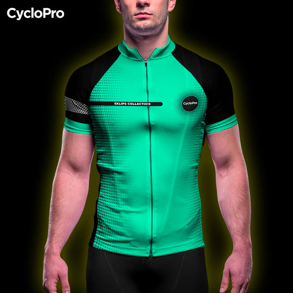 maillot cyclisme turquoise eklips homme