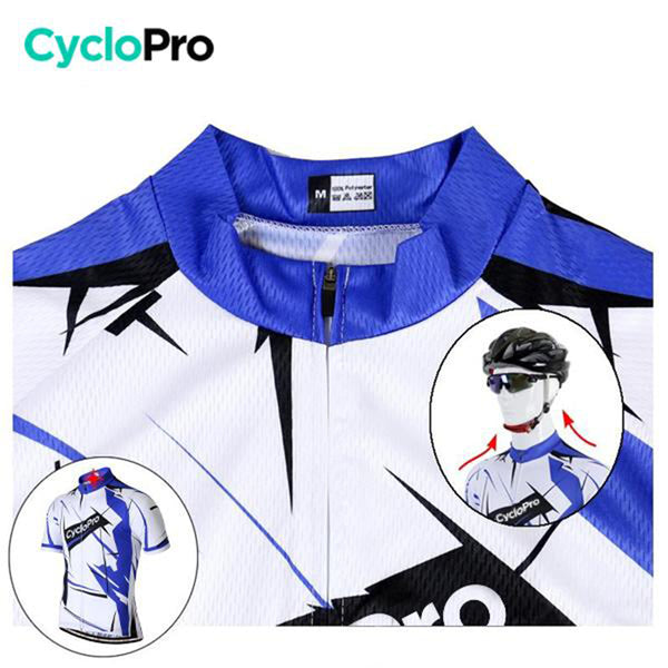 maillot cycliste motifs bleu 3