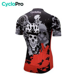 maillot cycliste tete de mort dos