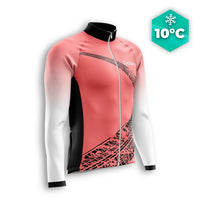 MAILLOT LONG DE CYCLISME AUTOMNE ROUGE - TRACE+ maillot cyclisme automne GT-Cycle Outdoor Store S 