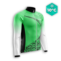 MAILLOT LONG DE CYCLISME AUTOMNE VERT - TRACE+ maillot cyclisme automne GT-Cycle Outdoor Store S 