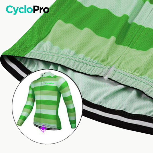 MAILLOT LONG DE CYCLISME VERT - AUTOMNE - ÉVASION+ Maillot long pour homme GT-Cycle Outdoor Store 