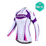 MAILLOT LONG DE CYCLISME VIOLET - AUTOMNE - CONFORT+ maillot manches longues pour femme GT-Cycle Outdoor Store L 