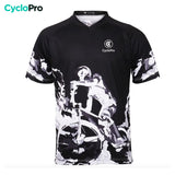 maillot vtt homme manche courte noir