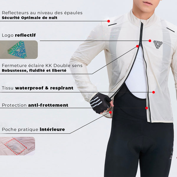 Veste coupe-vent cyclisme - UltraPro