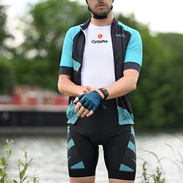 tenue cyclisme practical homme turquoise 2